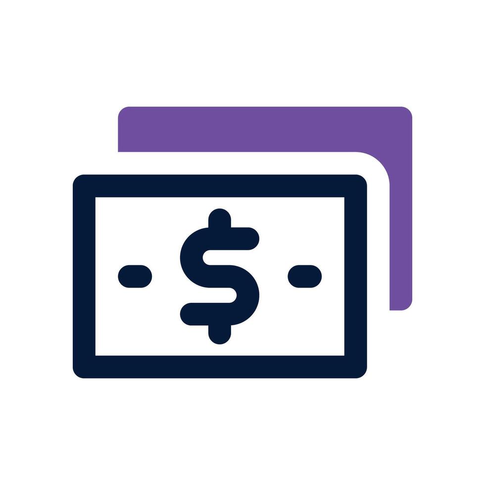 i soldi icona. vettore doppio tono icona per il tuo sito web, mobile, presentazione, e logo design.