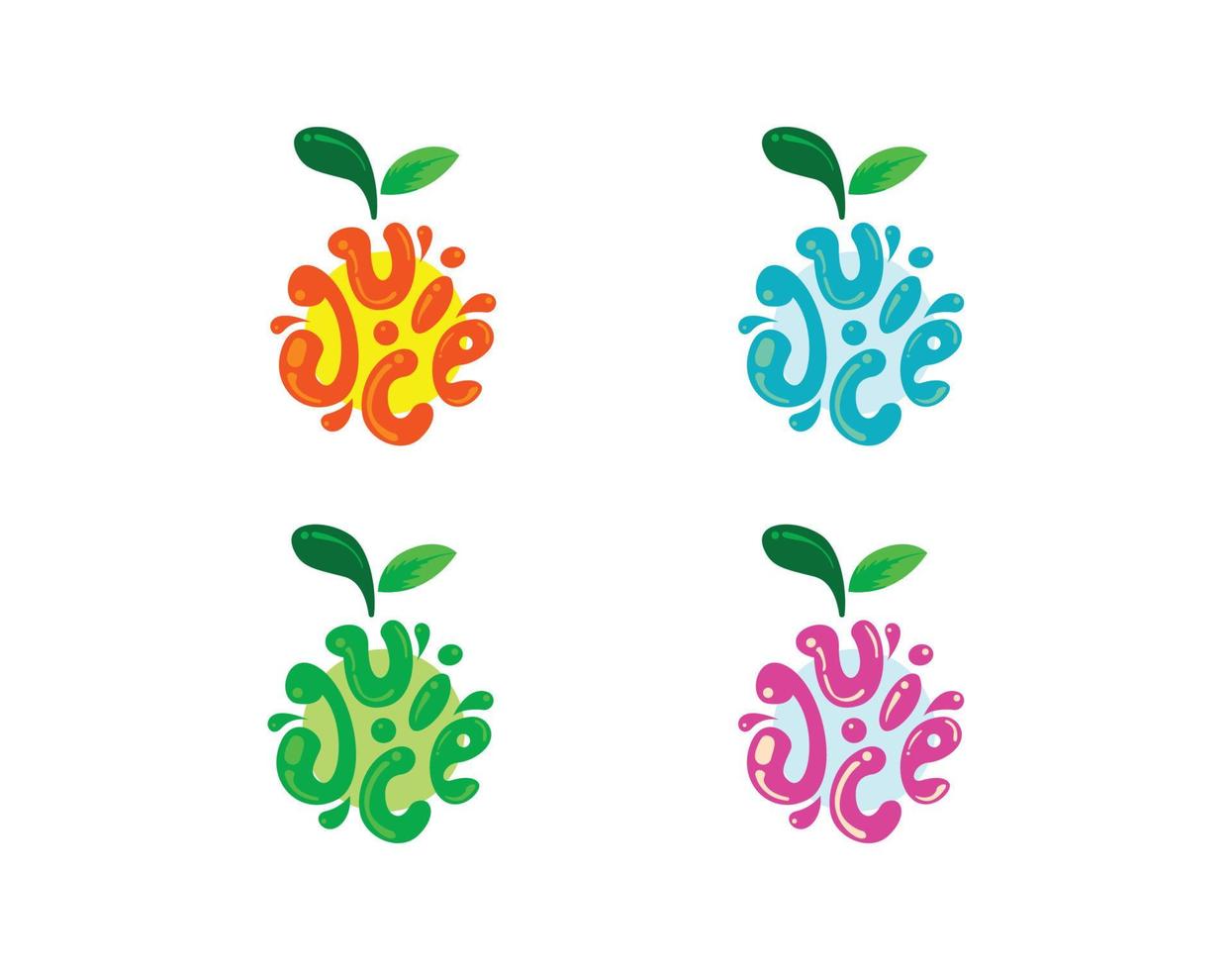 logo del succo, design del logo fluido, design del logo per il succo vettore