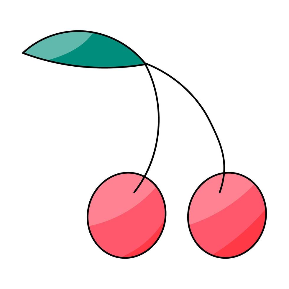 ciliegia bacca estate luminosa colorato cibo elemento vettore