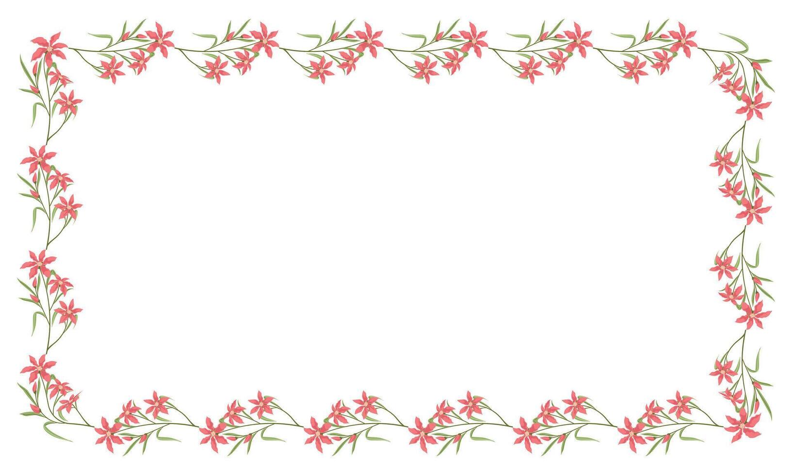 vettore mano disegnato floreale telaio su bianca sfondo