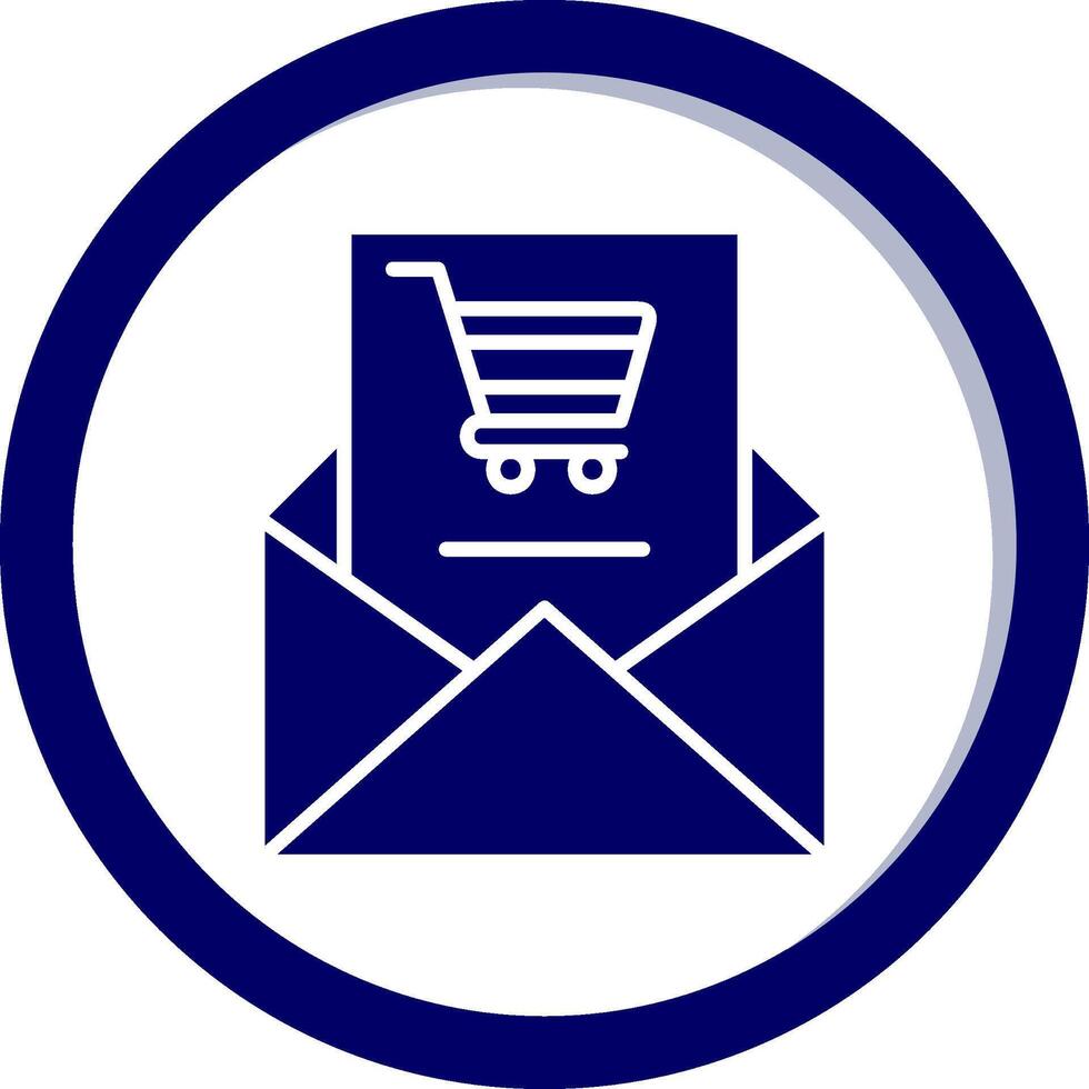 shopping e-mail vecto icona vettore