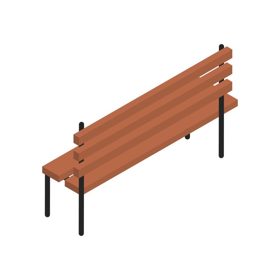 vettore legna panchina icona isometrico di legna panchina vettore icona per ragnatela design isolato su bianca sfondo
