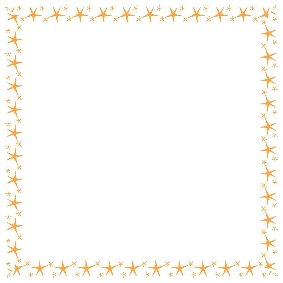 vettore confine telaio con stella su bianca sfondo