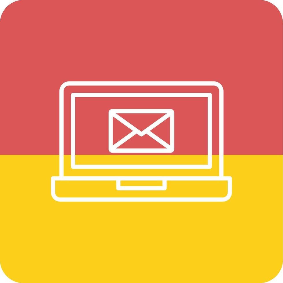 e-mail il computer portatile vecto icona vettore