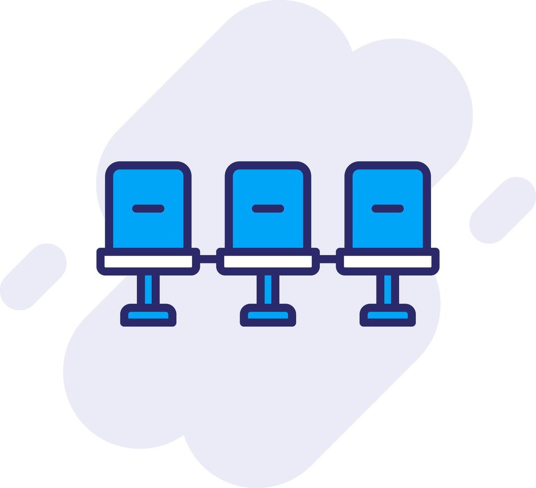 stadio posti a sedere linea pieno backgroud icona vettore