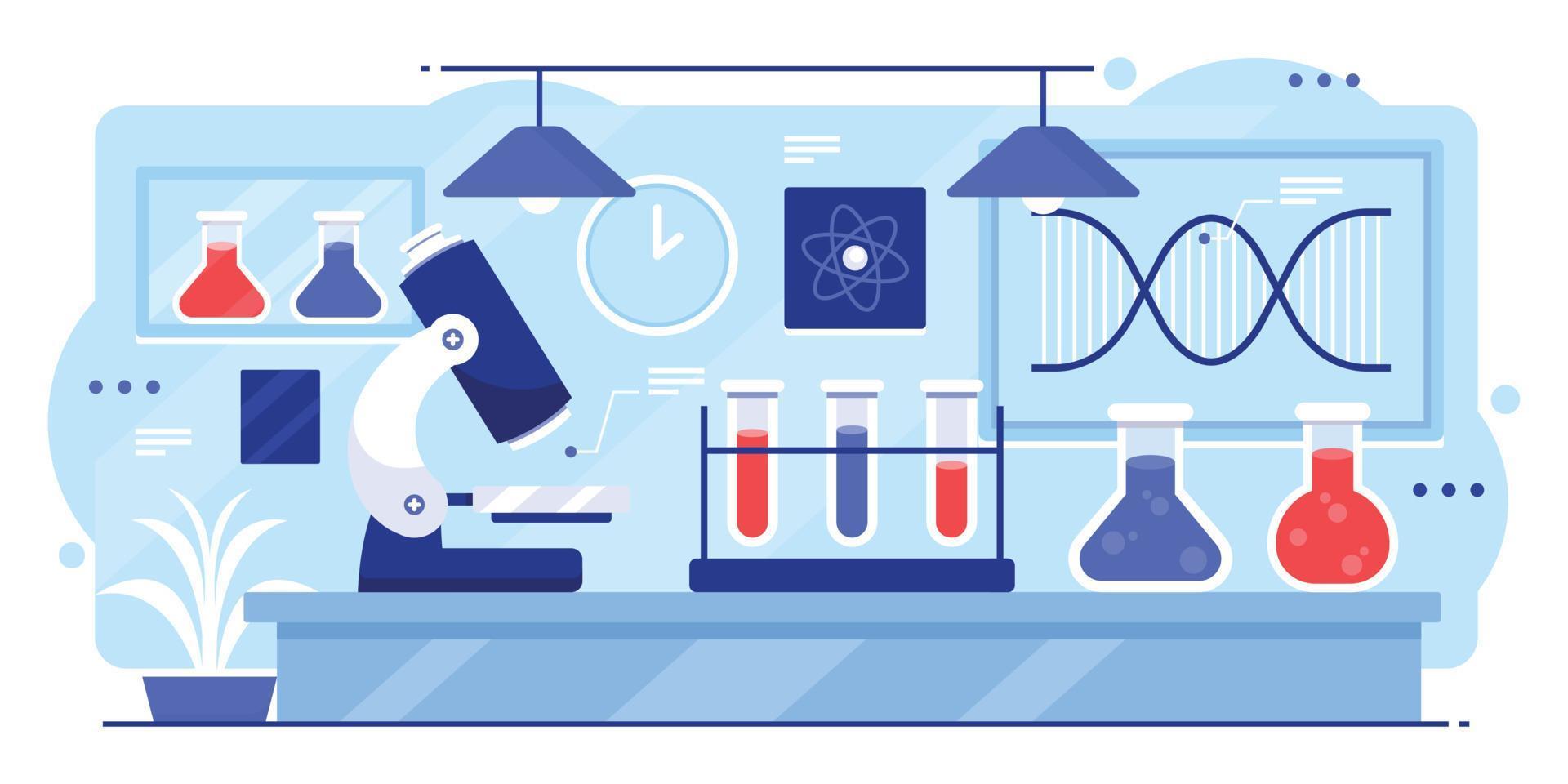 concetto di laboratorio di scienze vettore