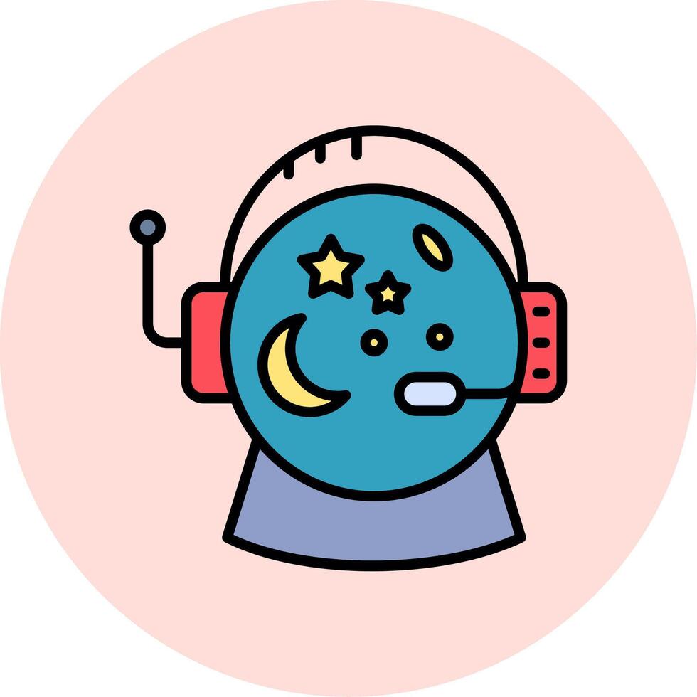astronauta casco vecto icona vettore