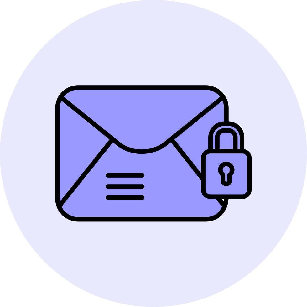 e-mail criptato vecto icona vettore