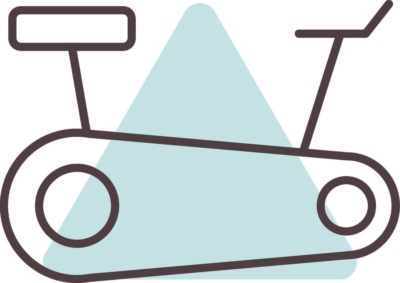 stazionario bicicletta linea forma colori icona vettore