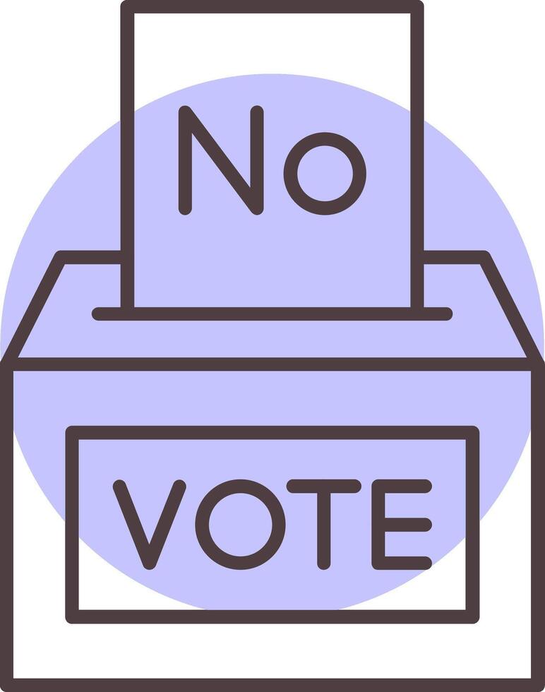votazione no linea forma colori icona vettore