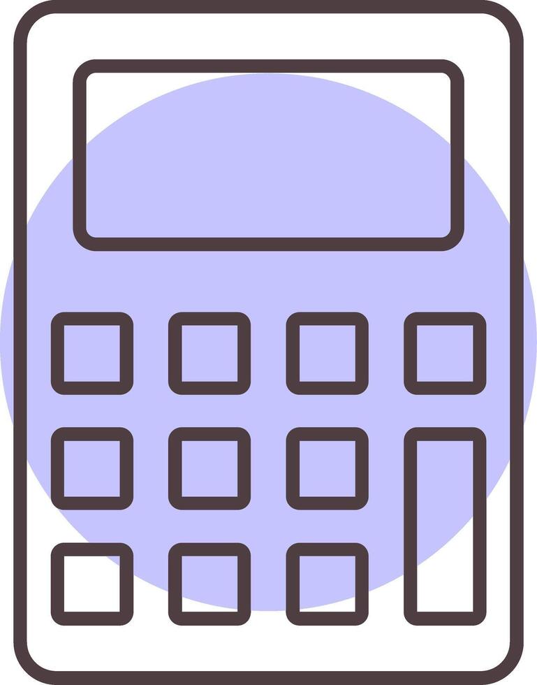 calcolatrice linea forma colori icona vettore