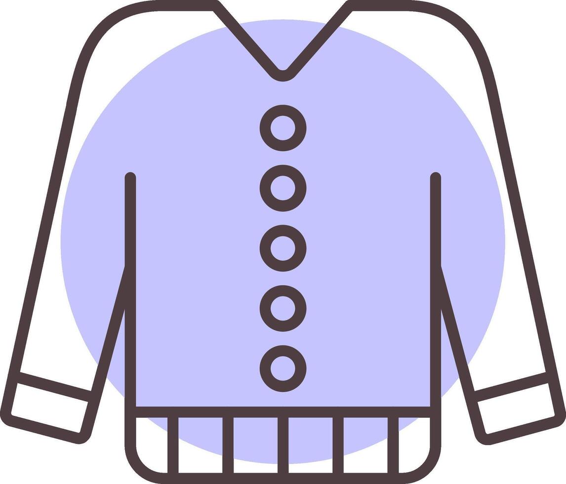 maglione linea forma colori icona vettore