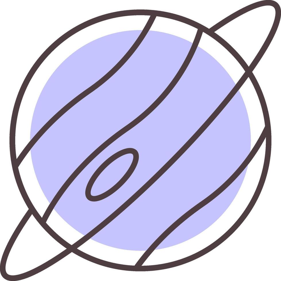 pianeta linea forma colori icona vettore