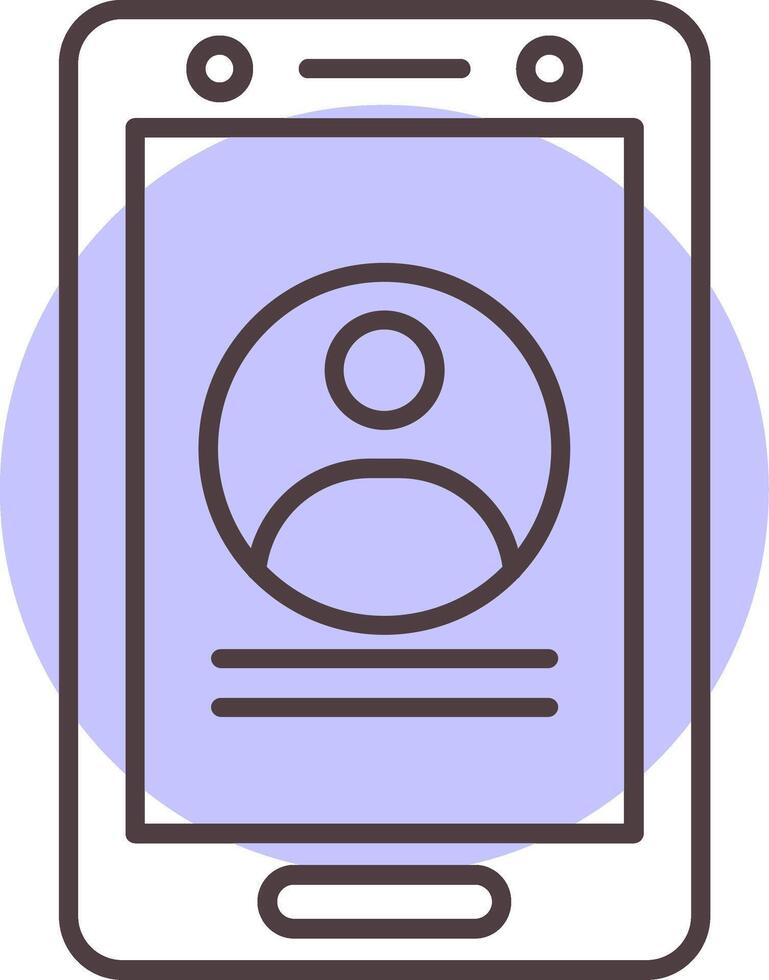 avatar linea forma colori icona vettore