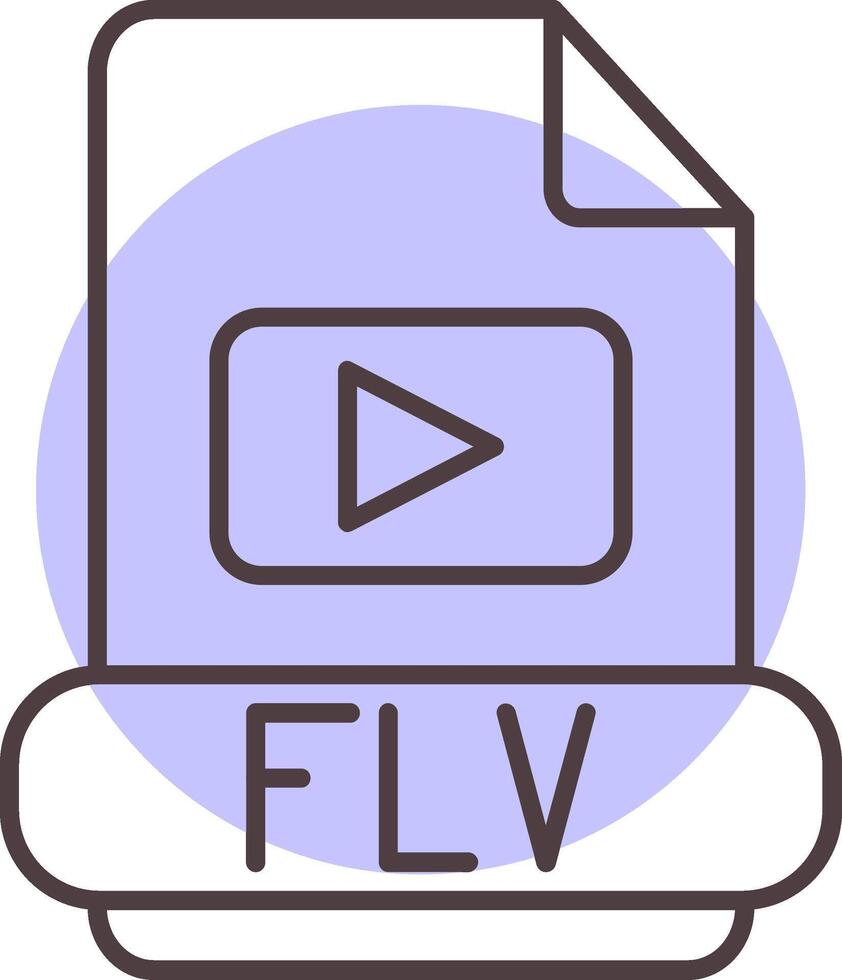 flv linea forma colori icona vettore