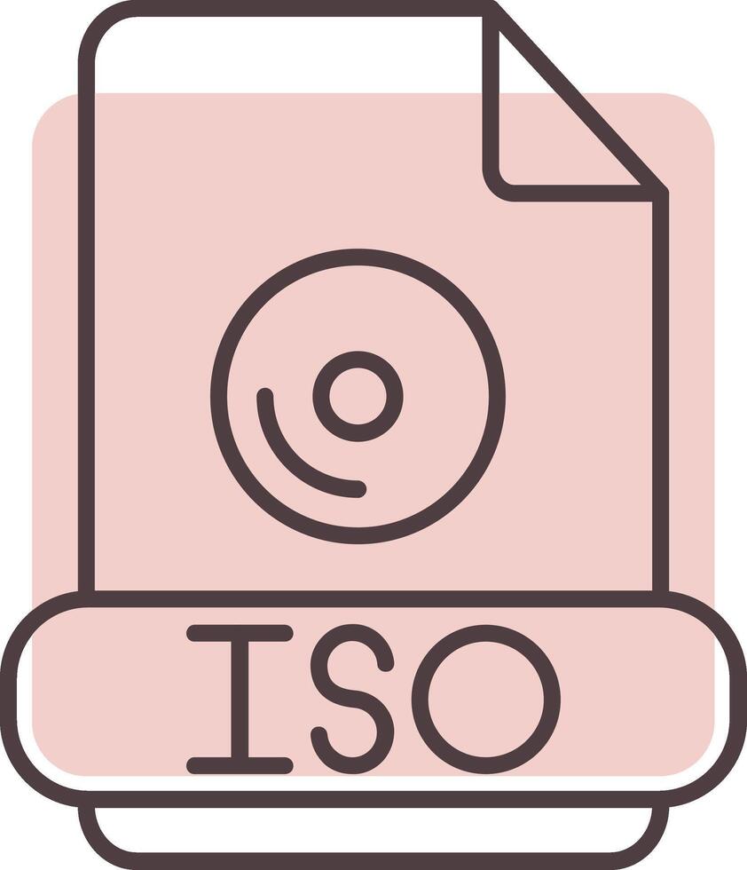 iso linea forma colori icona vettore