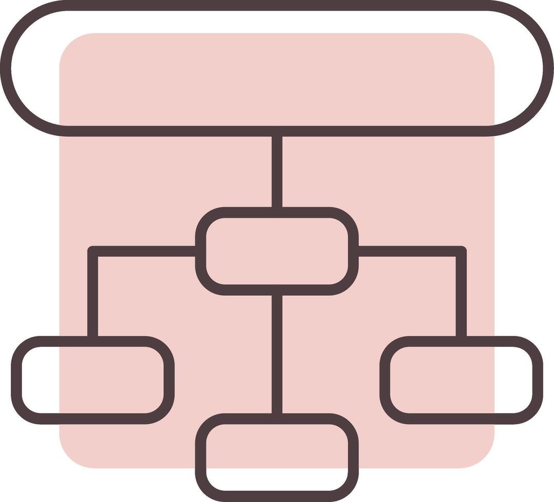 gerarchico struttura linea forma colori icona vettore