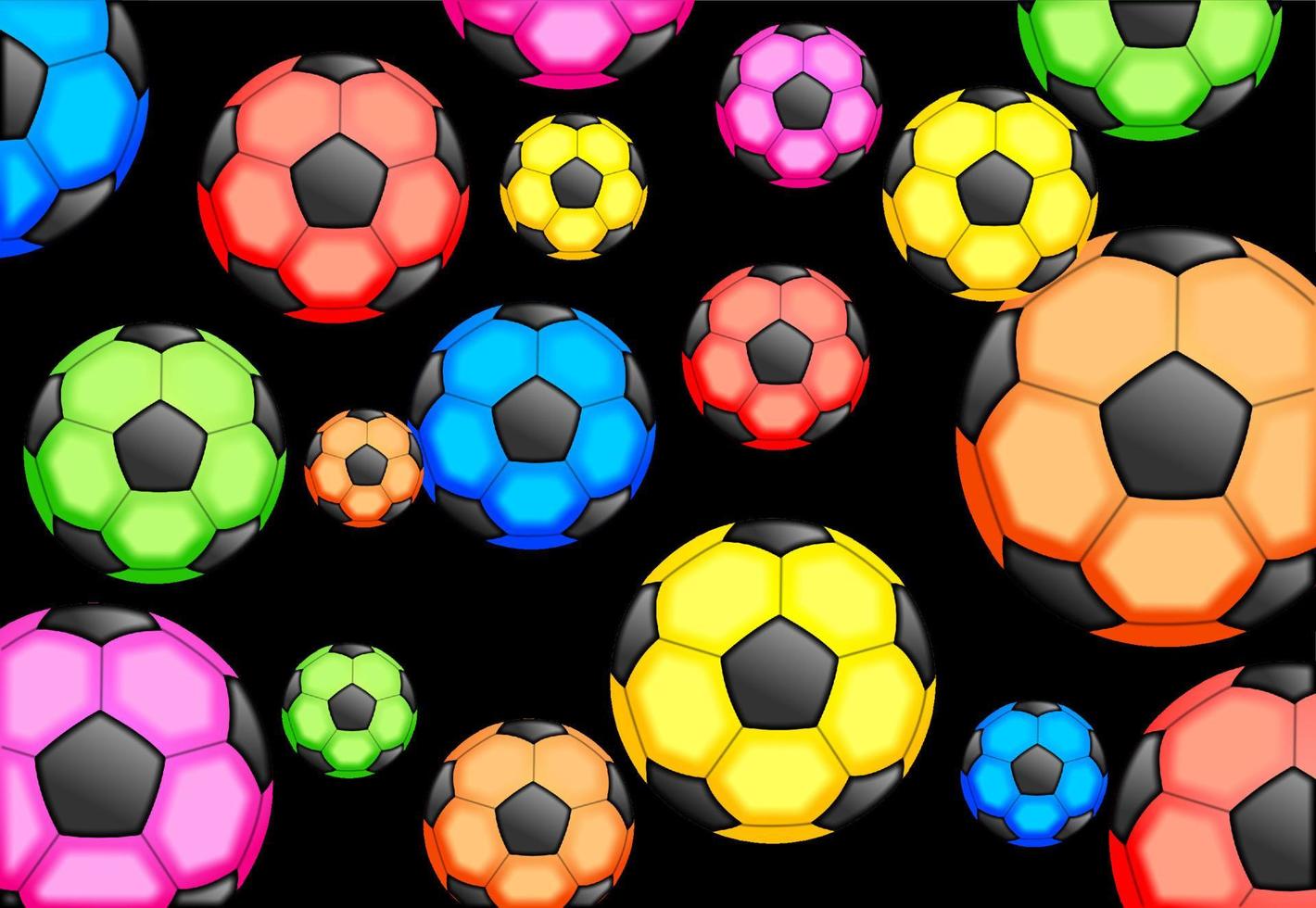 carta da parati sportiva colorata con pallone da calcio vettore