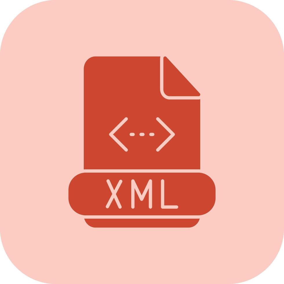 xml glifo tritono icona vettore
