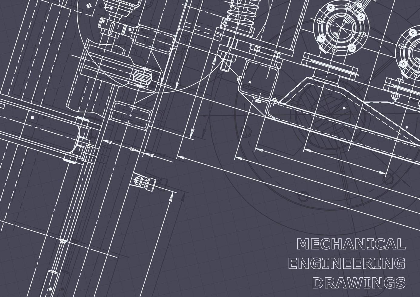 planimetria. disegni di ingegneria vettoriale. fabbricazione di strumenti meccanici vettore