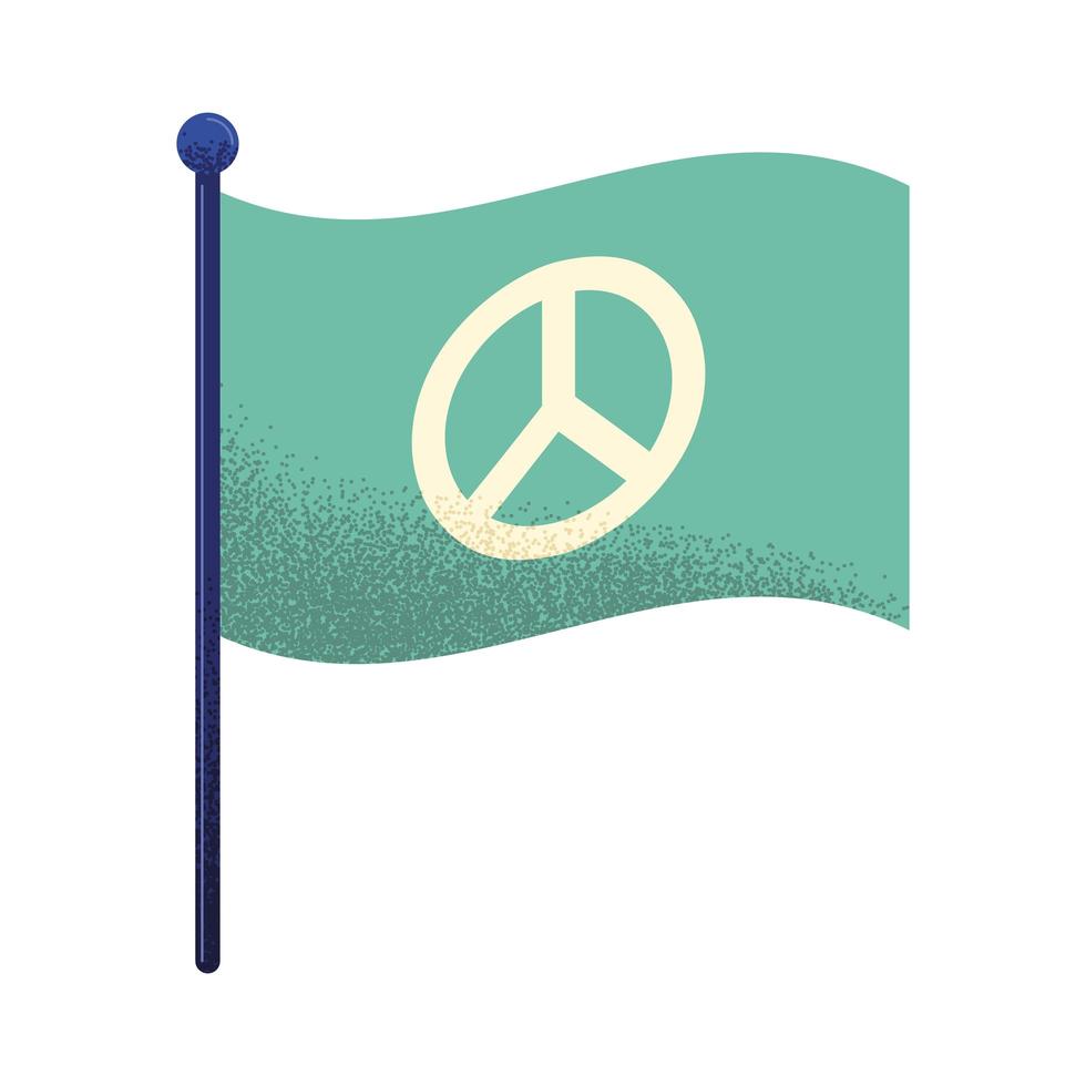 bandiera della pace che sventola vettore