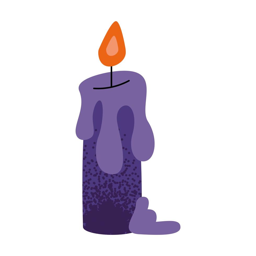 candela di cera viola vettore