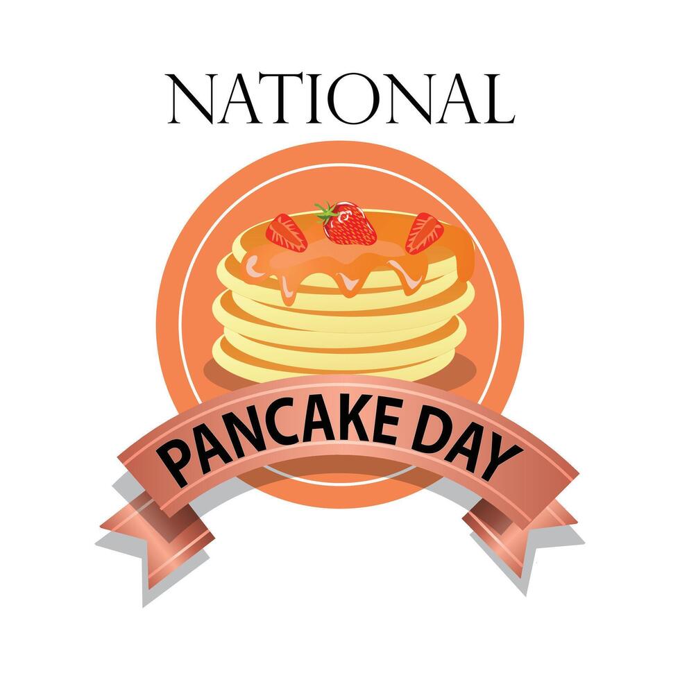 nazionale pancake giorno cartello vettore