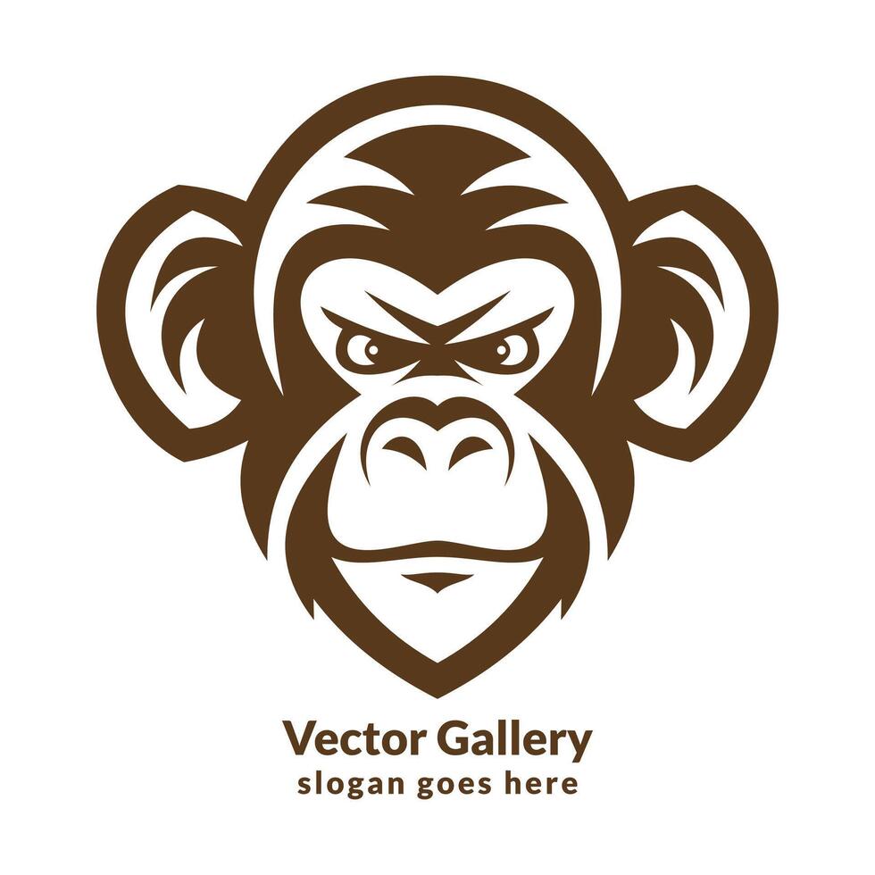 vettore scimmia logo design