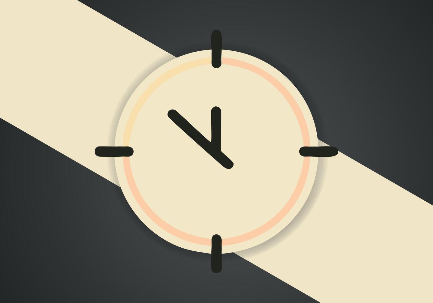 semplice minimalista orologio simbolo icona. vettore Immagine.