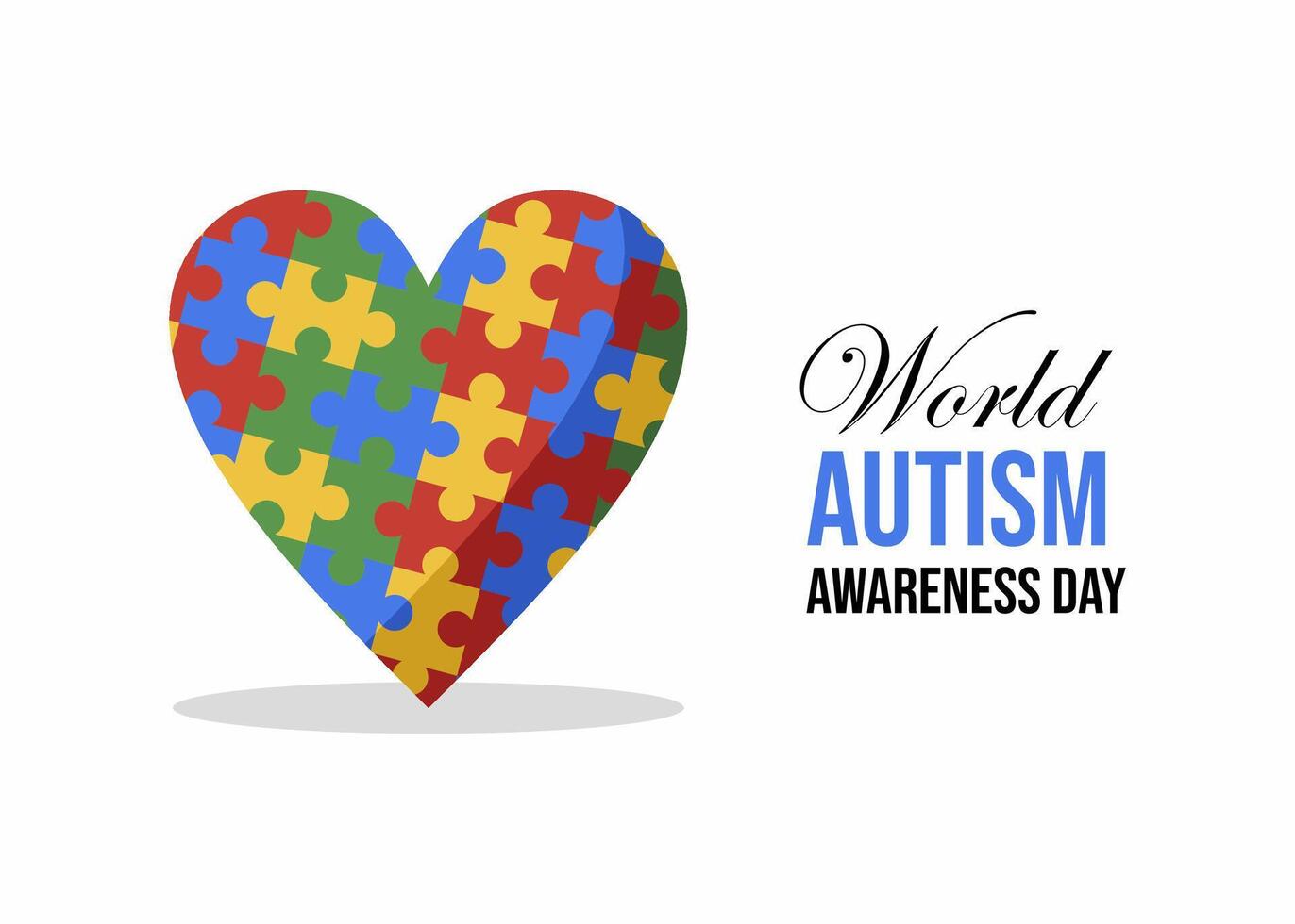 giornata mondiale della sensibilizzazione sull'autismo vettore