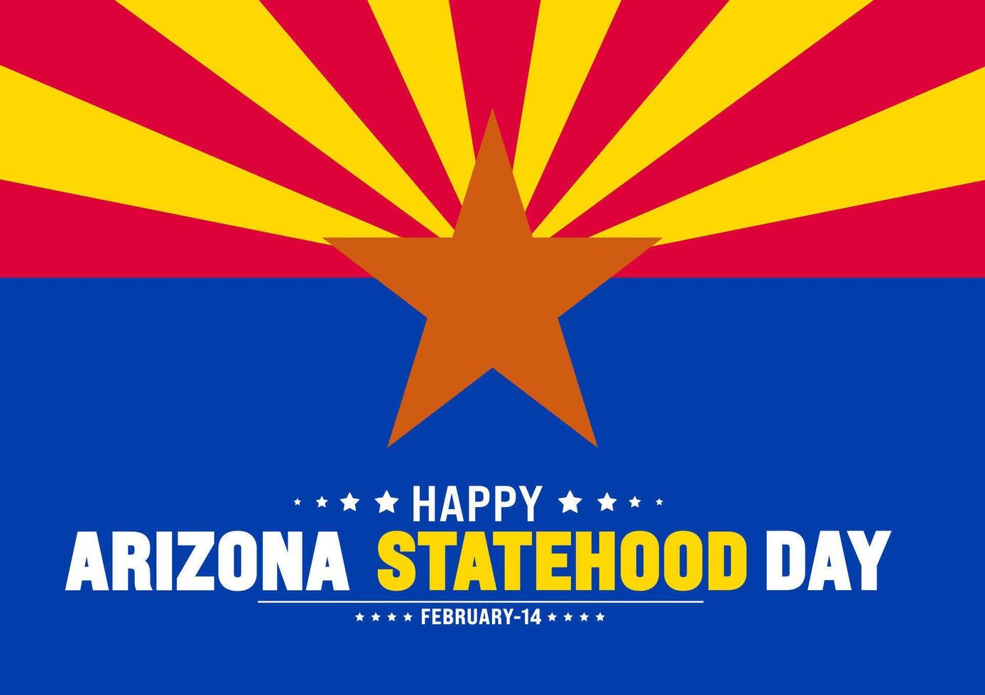 febbraio è Arizona statualità giorno sfondo modello. vacanza concetto. uso per sfondo, striscione, cartello, carta, e manifesto design modello con testo iscrizione e standard colore. vettore