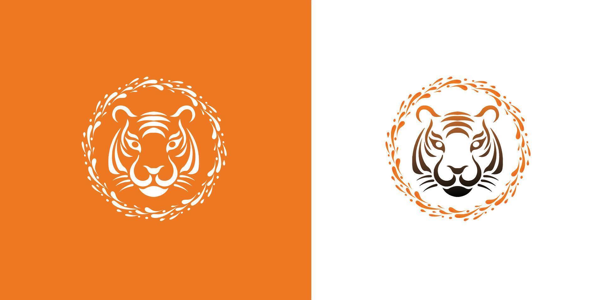 eccezionale tigre testa logo design vettore illustrazione professionista vettore