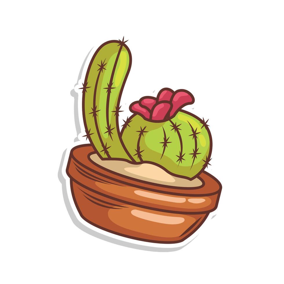cactus scarabocchio arte illustrazione design vettore