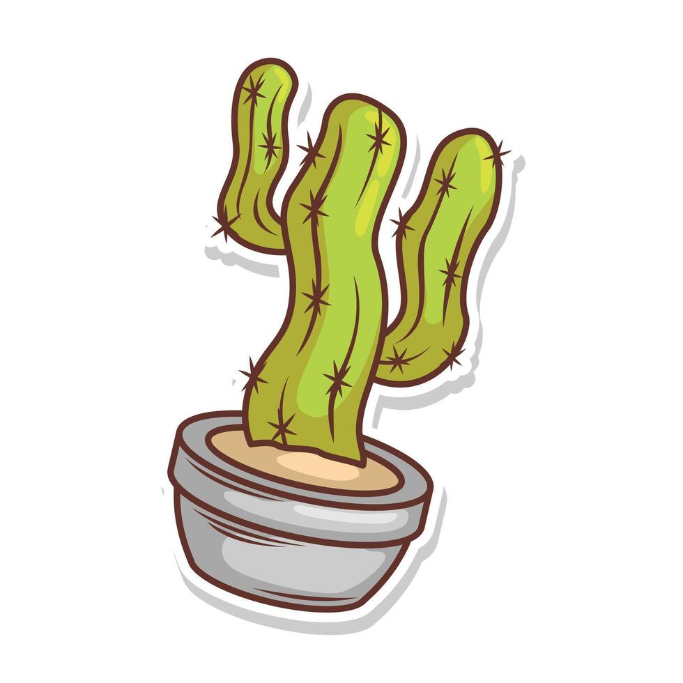 cactus scarabocchio arte illustrazione design vettore