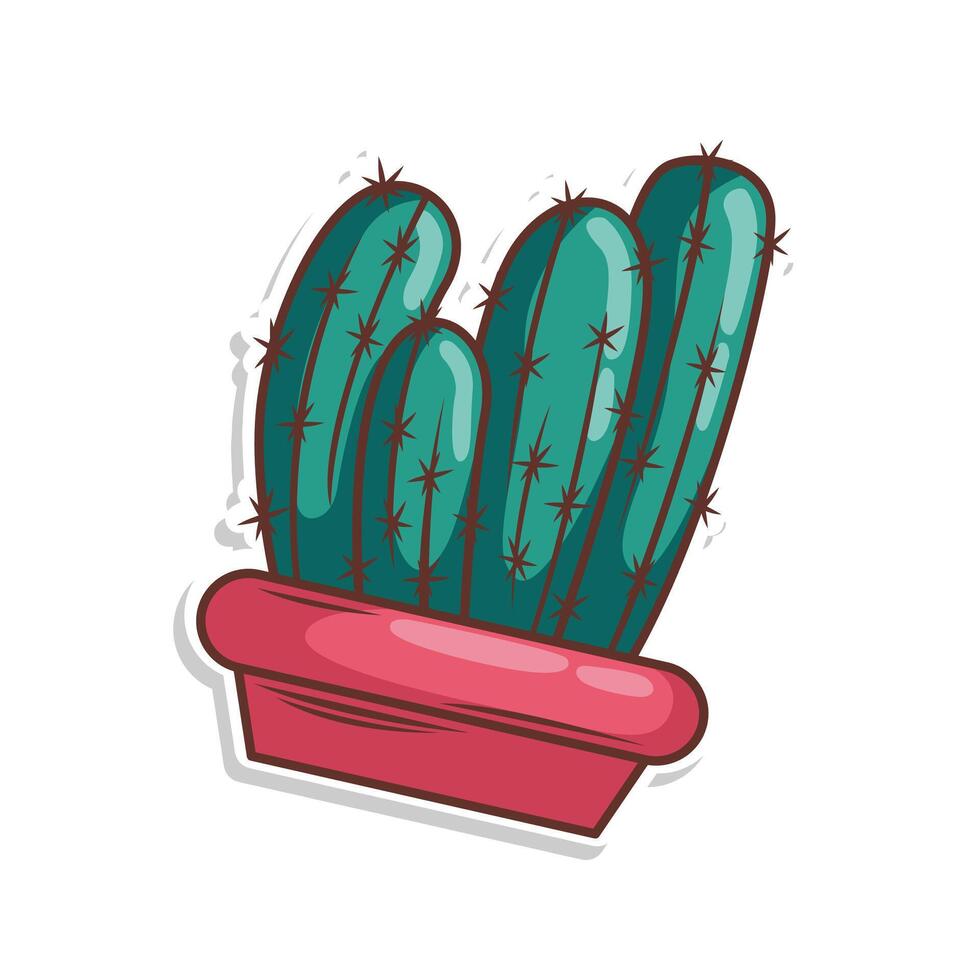 cactus scarabocchio arte illustrazione design vettore