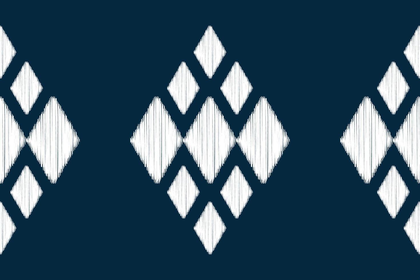 etnico ikat tessuto modello geometrico stile.africano ikat ricamo etnico orientale modello blu sfondo. astratto, illustrazione. trama, abbigliamento, cornice, decorazione, motivo. vettore