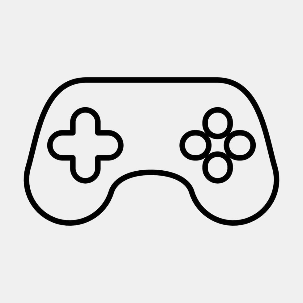 icona gioco pad. esports gioco elementi. icone nel linea stile. bene per stampe, manifesti, logo, pubblicità, infografica, eccetera. vettore