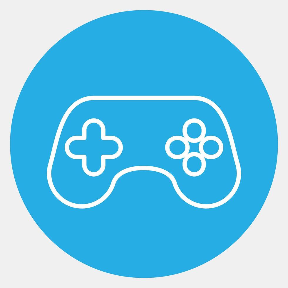 icona gioco pad. esports gioco elementi. icone nel blu il giro stile. bene per stampe, manifesti, logo, pubblicità, infografica, eccetera. vettore