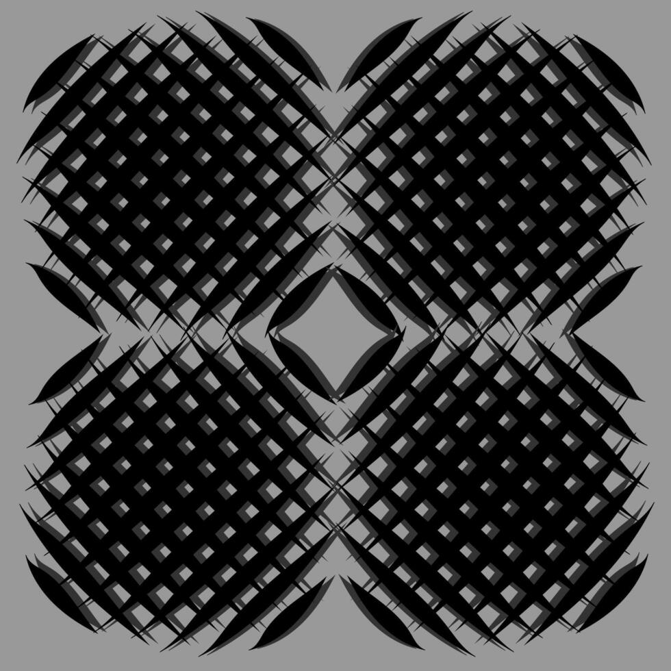 astratto vettore geometrico modello nel nero su un' grigio sfondo nel il modulo di intersecano Linee