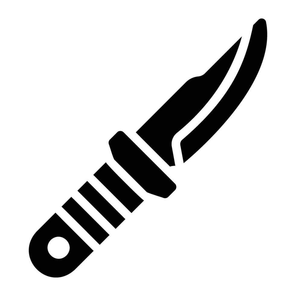 coltello glifo icona sfondo bianca vettore