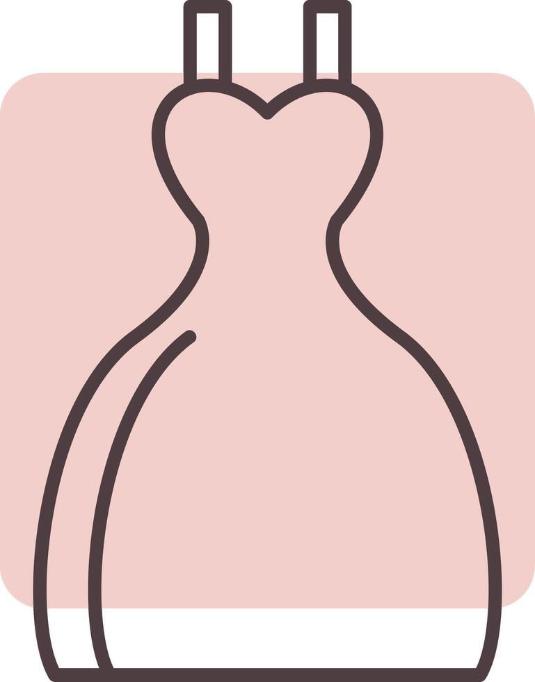 sposa vestito linea forma colori icona vettore