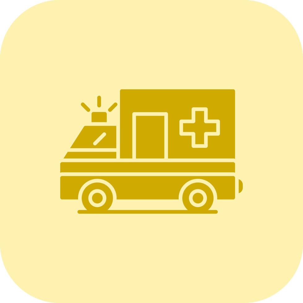 ambulanza glifo tritono icona vettore