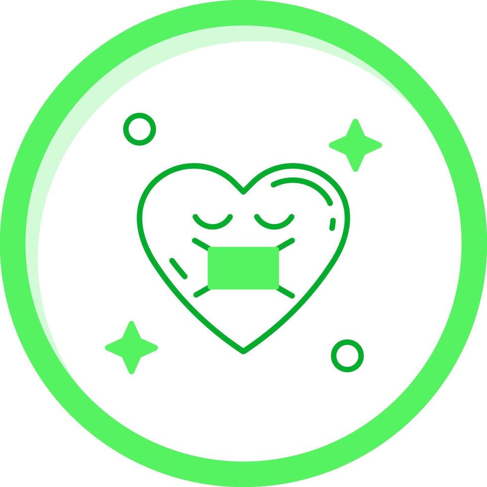 viso maschera verde mescolare icona vettore