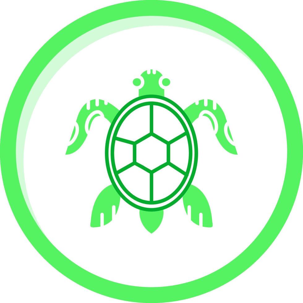 tartaruga verde mescolare icona vettore
