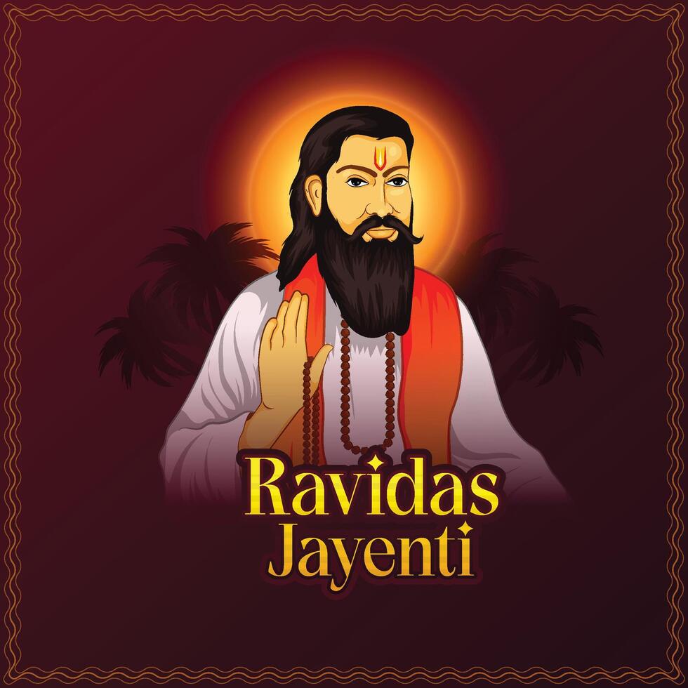 illustrazione vettoriale di guru ravidas jayanti