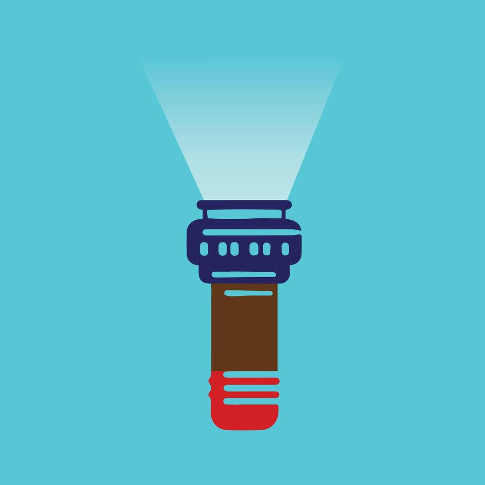 torcia elettrica icona elettrico lampada batteria alimentato. tasca torcia elettrica vettore illustratore