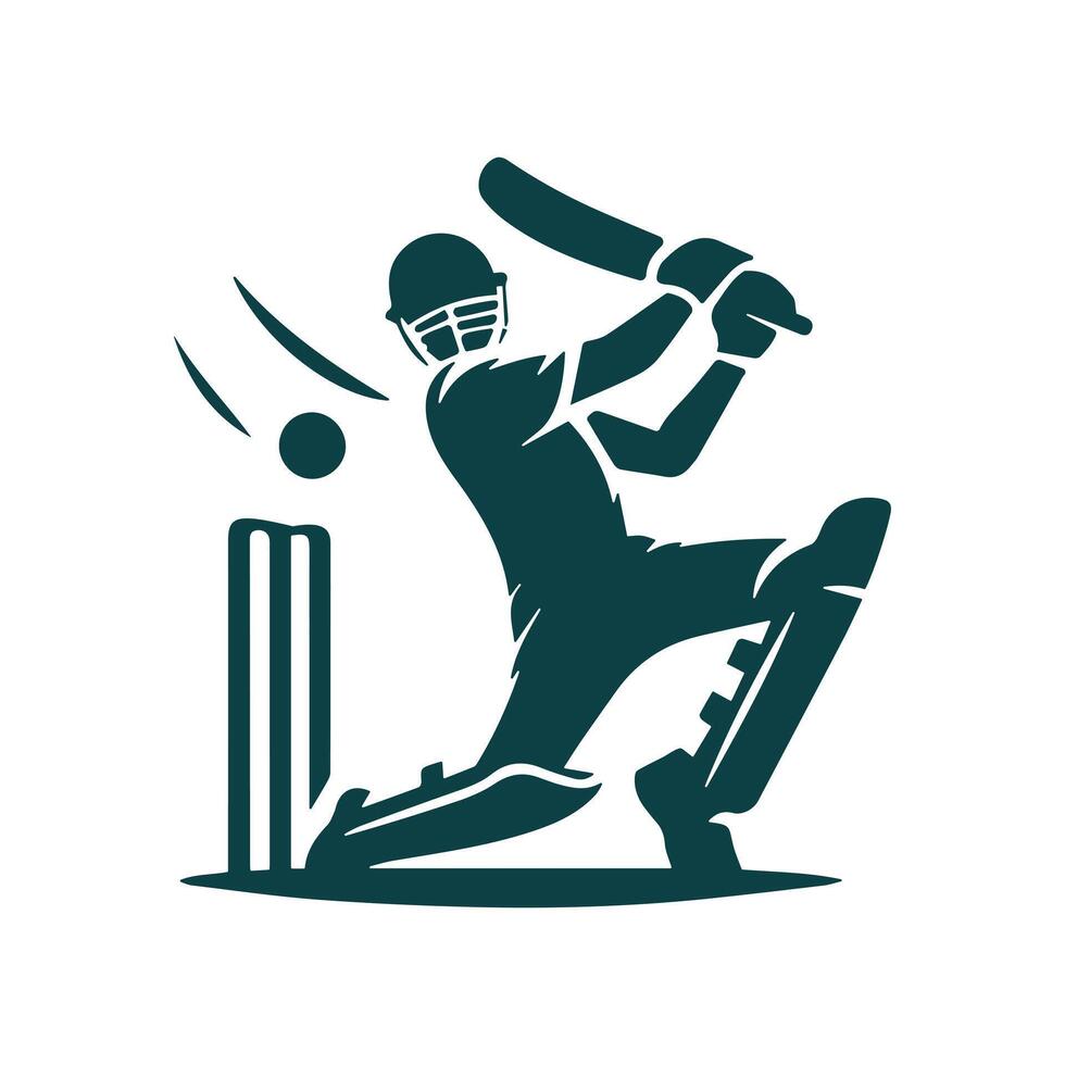 cricket club giocatore logo vettore illustrazione