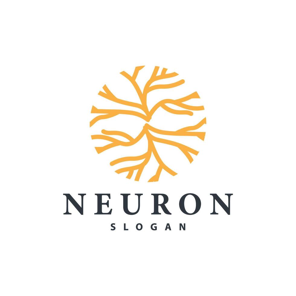 neurone logo semplice design Rete cel tecnologia particelle modello illustrazione vettore