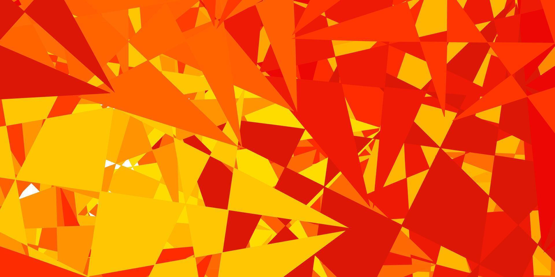 sfondo vettoriale arancione chiaro con forme poligonali.