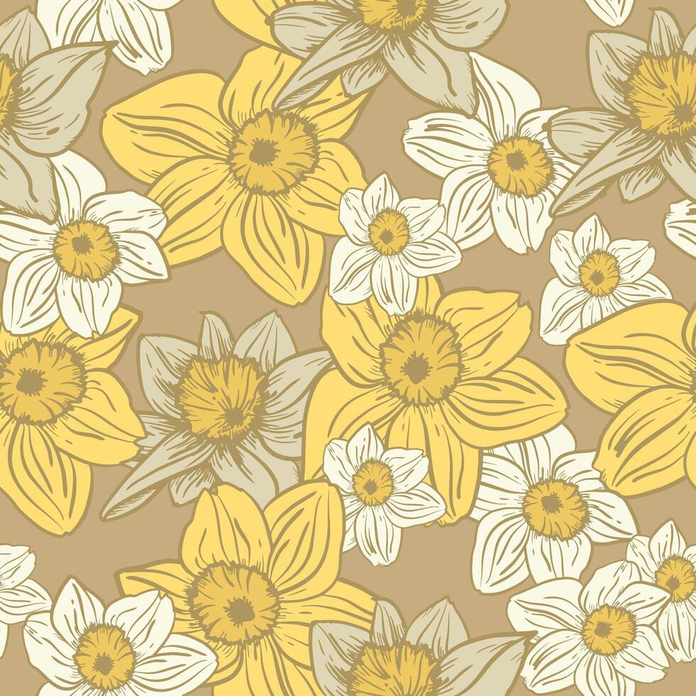 le foglie e fiori. disegnato a mano grafica. senza soluzione di continuità modelli per tessuto e confezione design. vettore